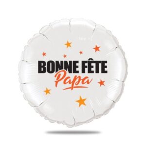 Ballon bonne fête papa orange et noir - Ballon aluminium 46cm