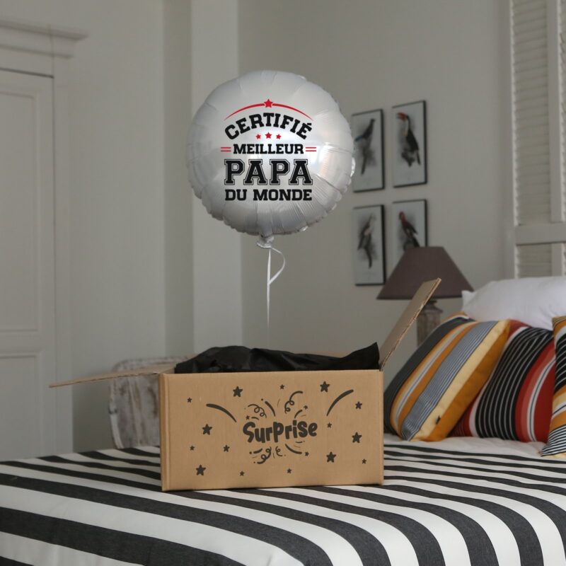 Ballon box Bonne fête papa personnalisé