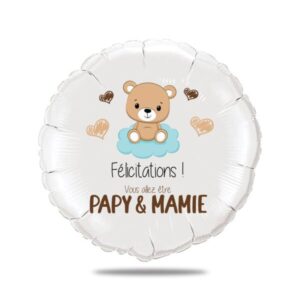 Ballon annonce grossesse - Félicitations vous allez être papy & mamie