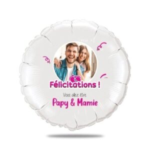 Ballon annonce grossesse - Félicitations vous allez être papy & mamie