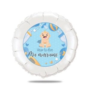 Ballon annonce sexe bébé - Veux tu être ma marraine