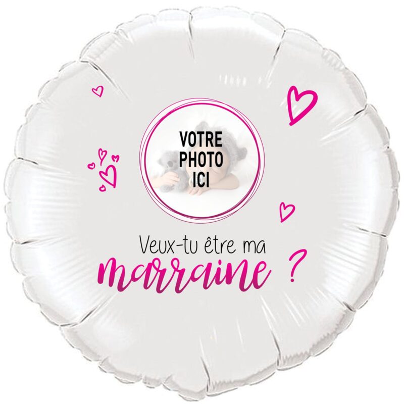 Ballon annonce grossesse - Veux tu être ma marraine