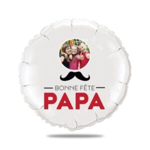 Ballon bonne fête papa avec photo - Ballon aluminium 46cm