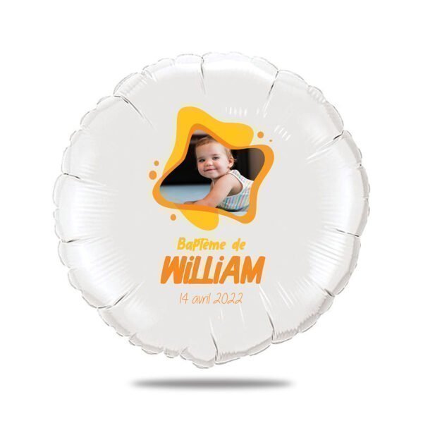 Ballon personnalisé baptême