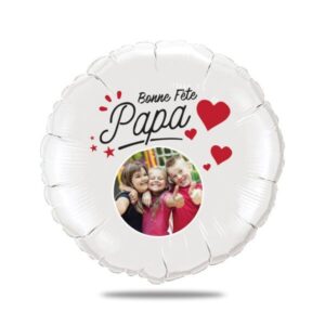 Ballon bonne fête papa avec photo - Ballon aluminium 46cm