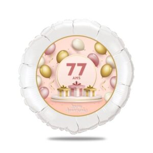 Ballon âge anniversaire beige thème ballon - Ballon aluminium 46cm