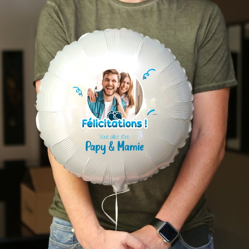 Ballon annonce grossesse - vous allez être papy et mamie