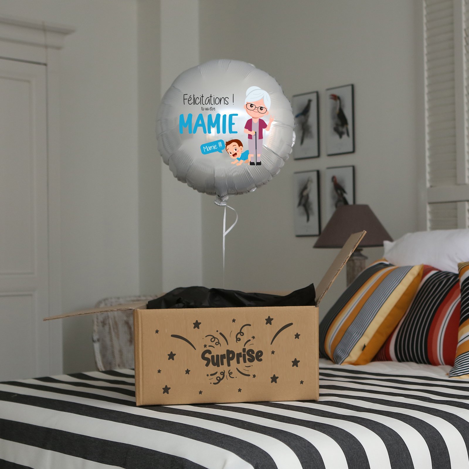 Révélation de grossesse aux grands-parents avec un ballon surprise