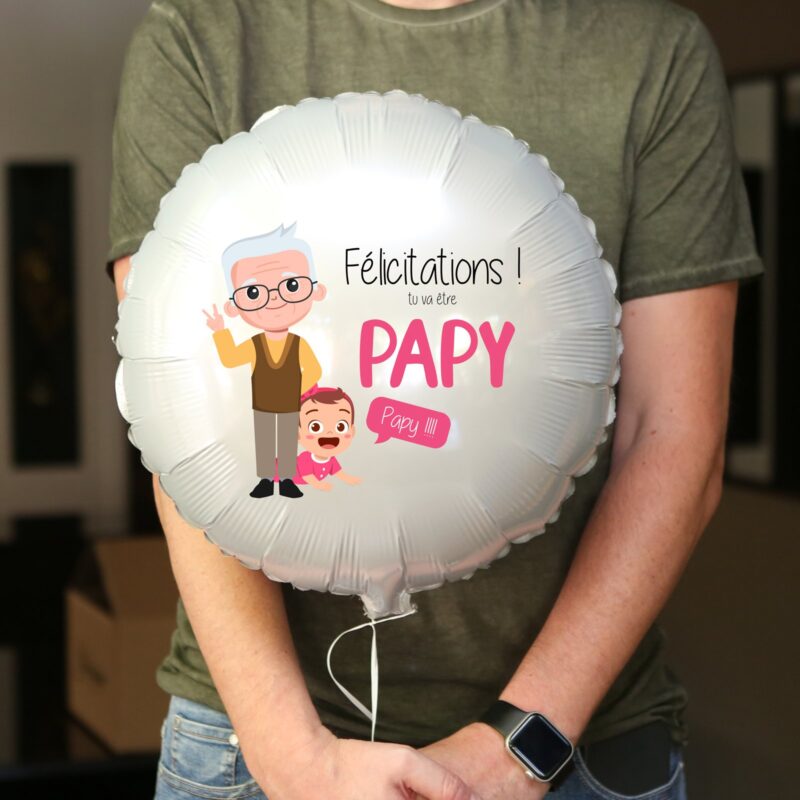 Ballon annonce grossesse - félicitation tu vas être papy