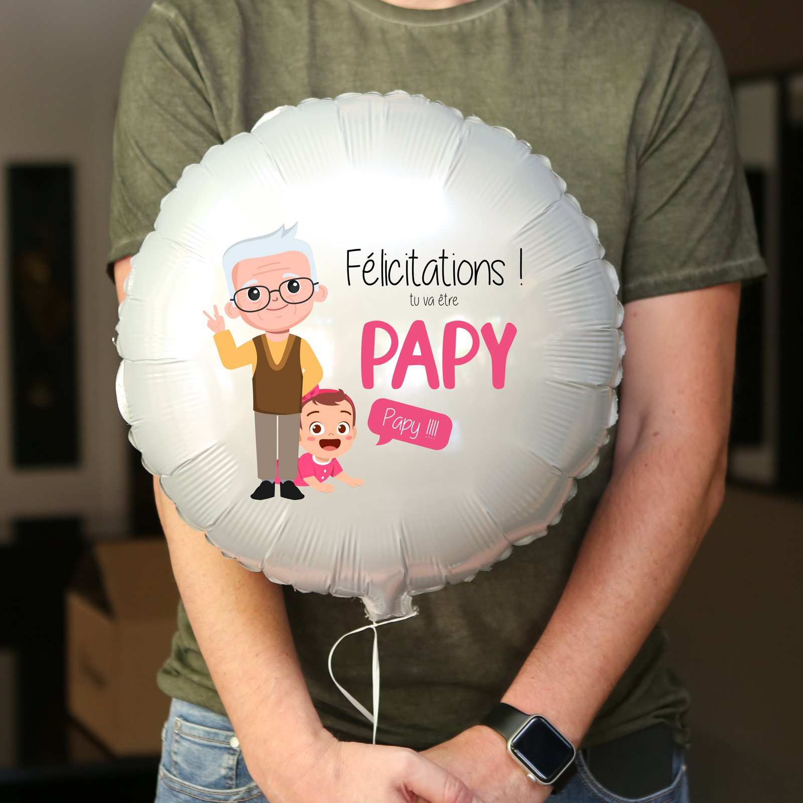 Ballon annonce grossesse - félicitation tu vas être papy