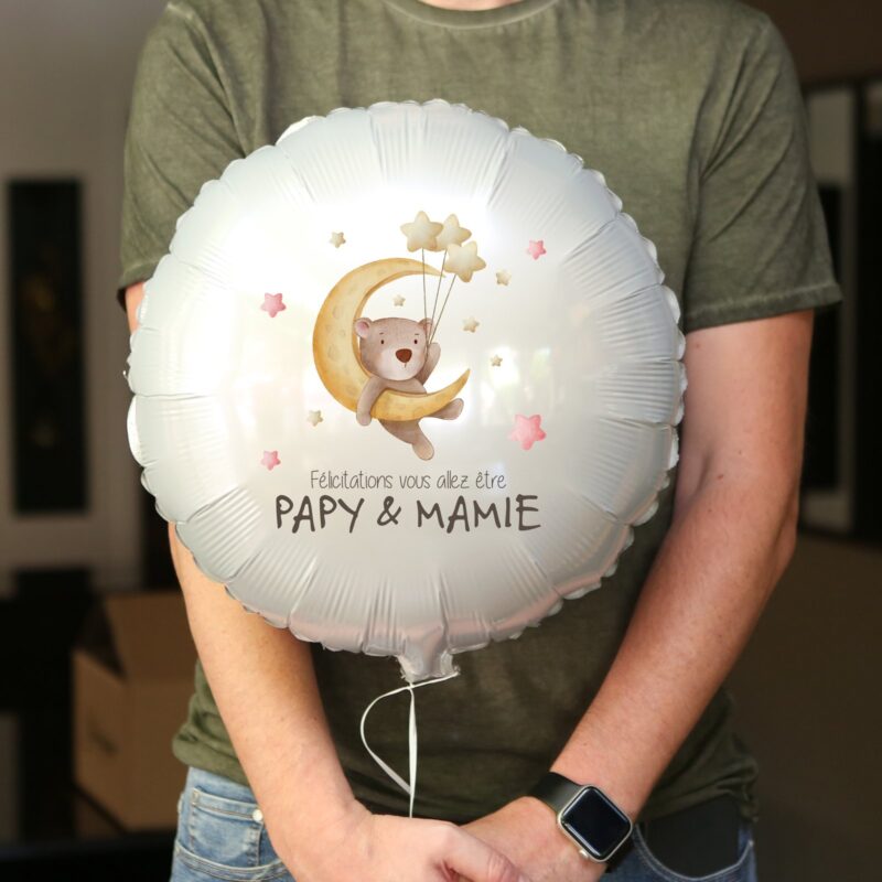Ballon annonce grossesse - félicitation vous allez être papy et mamie