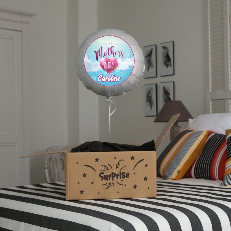 Ballon box bonne fête maman personnalisé