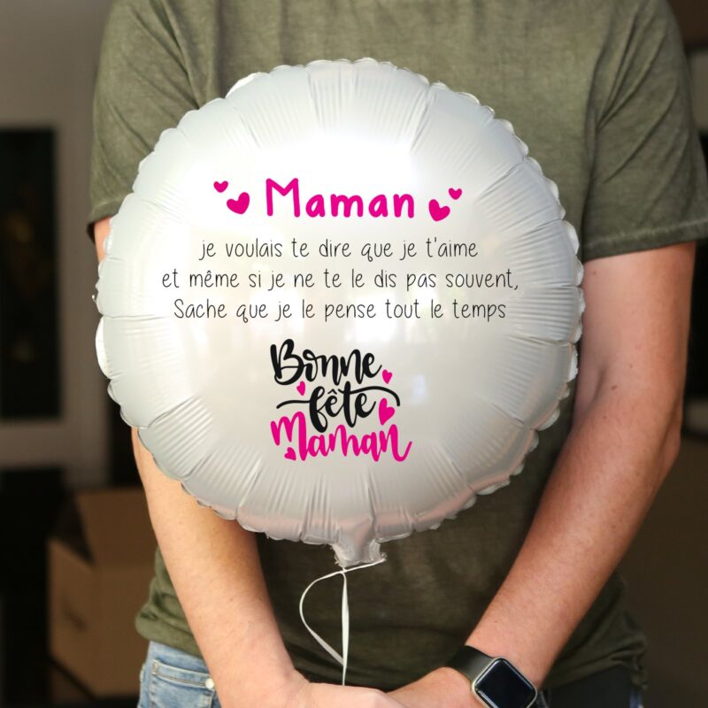 Ballon bonne fête maman personnalisé