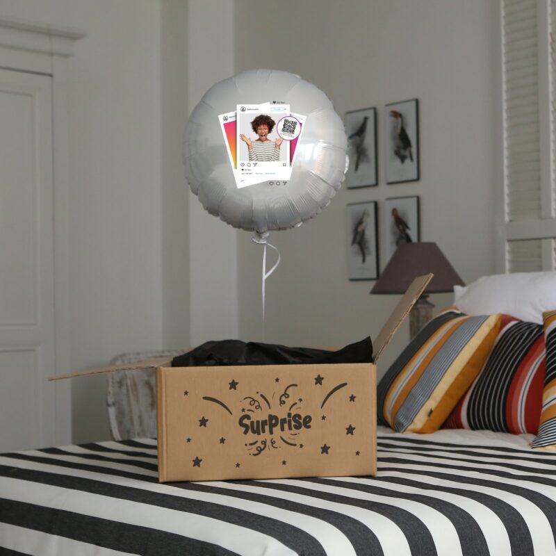 Ballon message vidéo Instagram - Ballon aluminium 46cm – Image 4