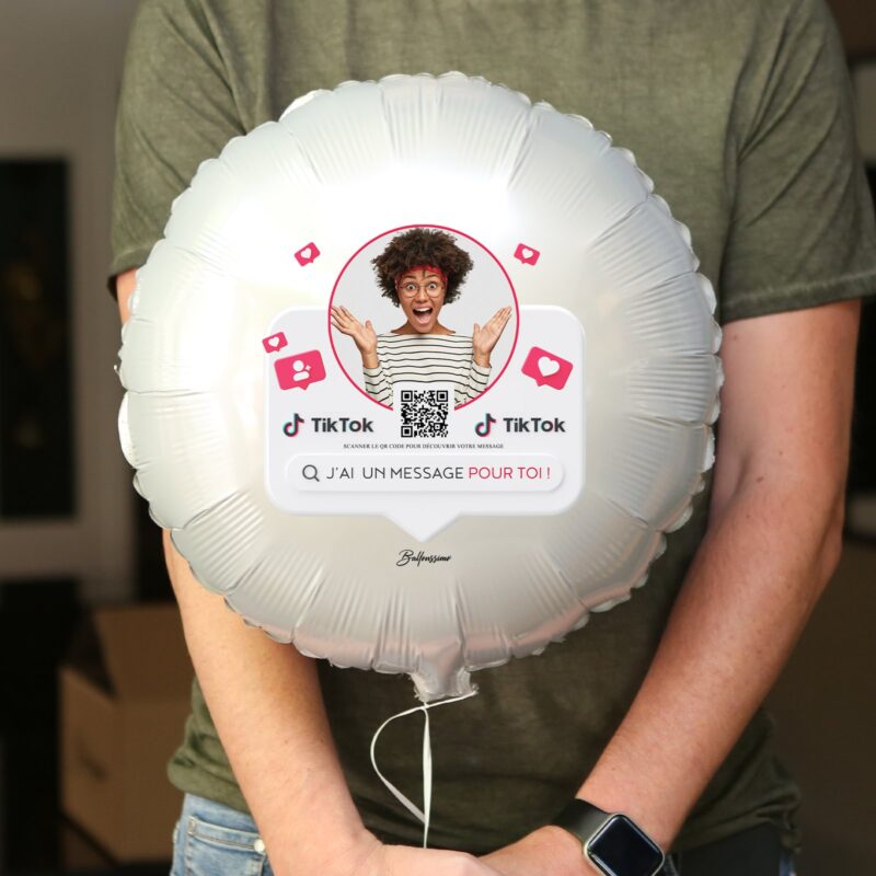 Ballon message vidéo Tik Tok - Ballon aluminium 46cm – Image 3