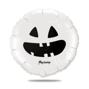 Ballon Halloween blanc thème fantôme - Ballon aluminium 46cm