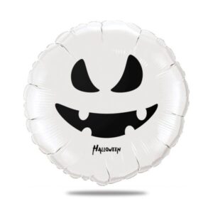 Ballon Halloween blanc thème fantôme - Ballon aluminium 46cm