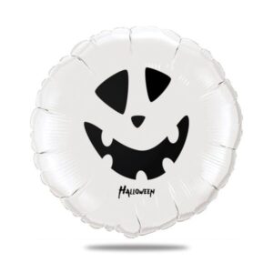 Ballon Halloween blanc thème fantôme - Ballon aluminium 46cm