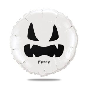Ballon Halloween blanc thème fantôme - Ballon aluminium 46cm