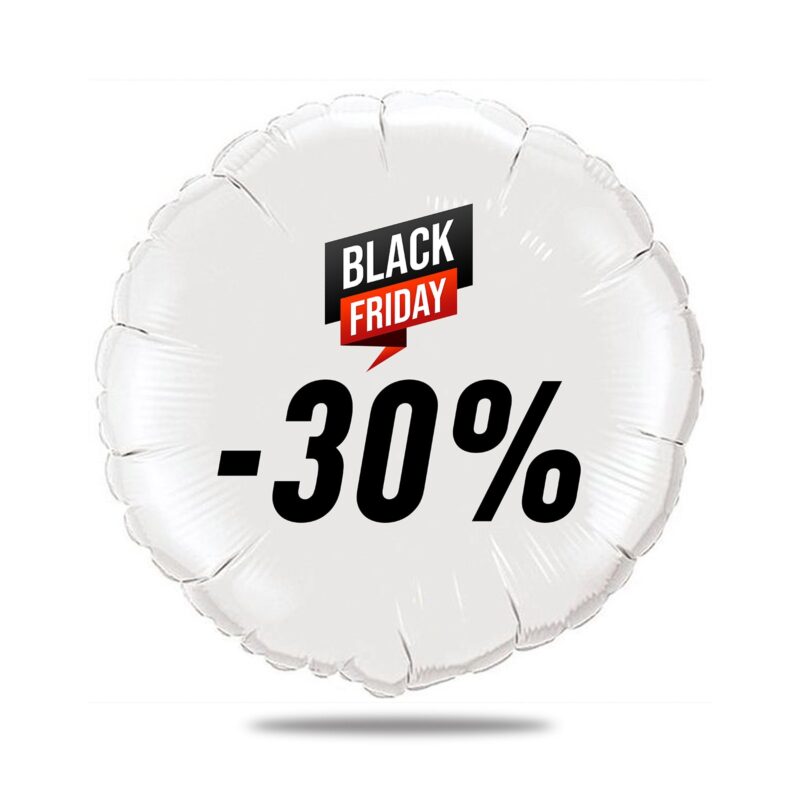 Ballon Black Friday Rouge Et Noir Ballon Aluminium 46cm – Image 4