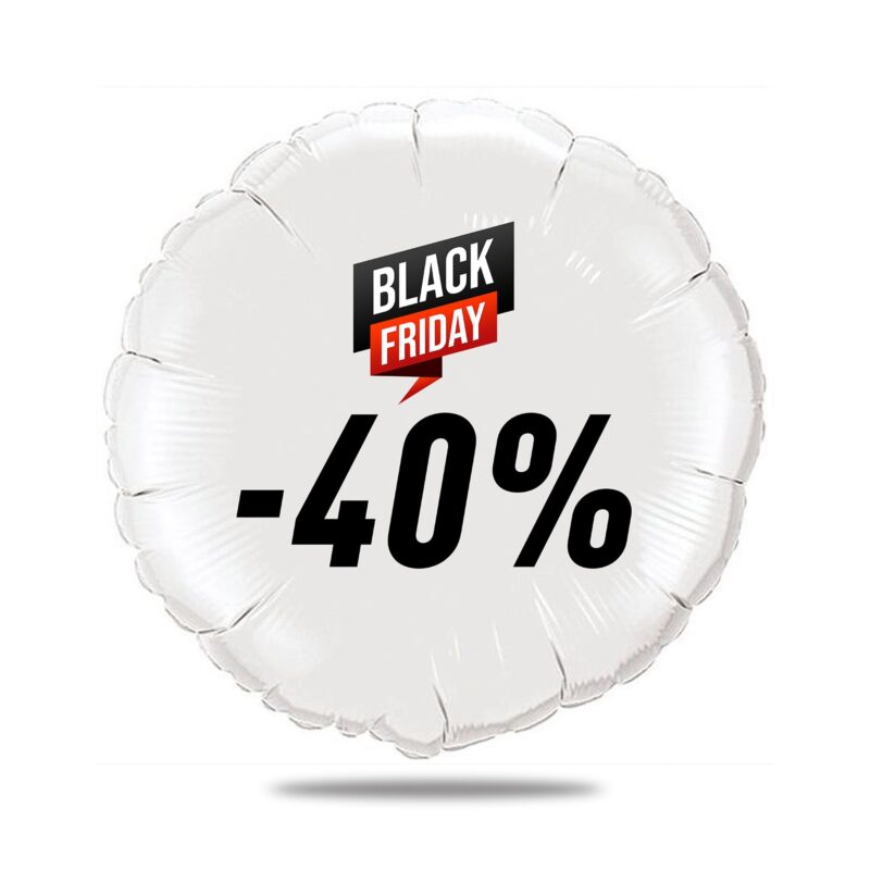 Ballon Black Friday Rouge Et Noir Ballon Aluminium 46cm – Image 5