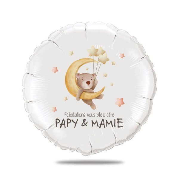 Ballon annonce grossesse - Félicitations vous allez être papy & mamie