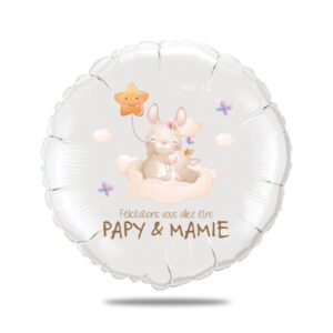 Ballon annonce grossesse - Félicitations vous allez être papy & mamie