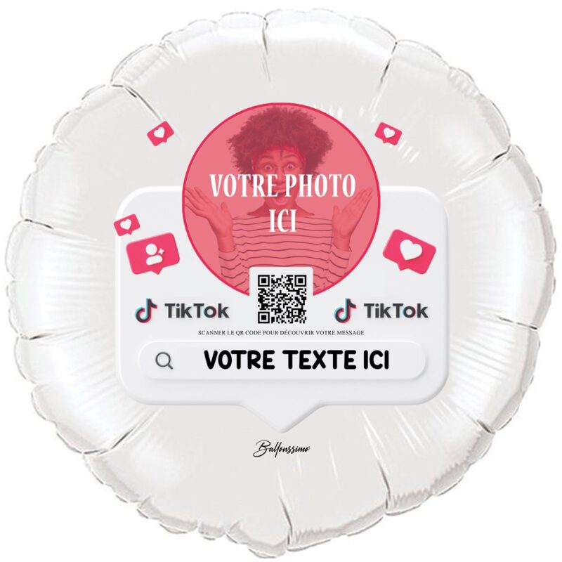 Ballon message vidéo Tik Tok - Ballon aluminium 46cm – Image 2