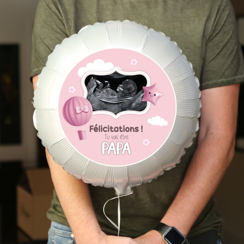 Ballon surprise échographie thème fille – Image 3