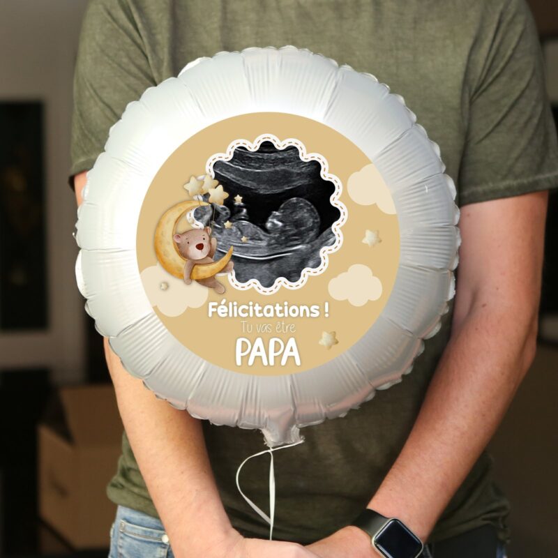 Ballon surprise échographie thème nounours miel – Image 3
