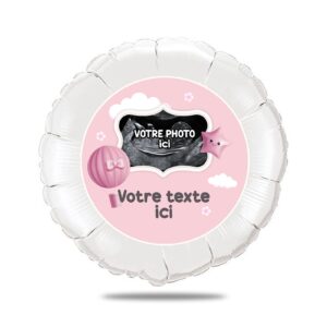 Ballon surprise échographie thème fille