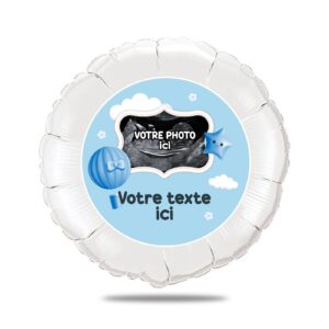 Ballon surprise échographie thème garçon