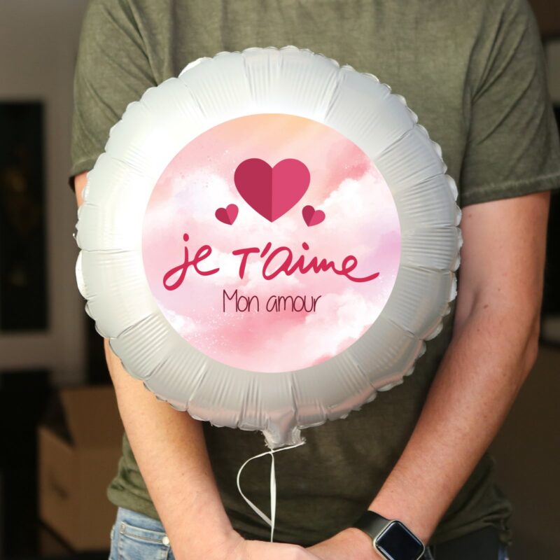 Ballon surprise amour - je t'aime avec un coeur – Image 2