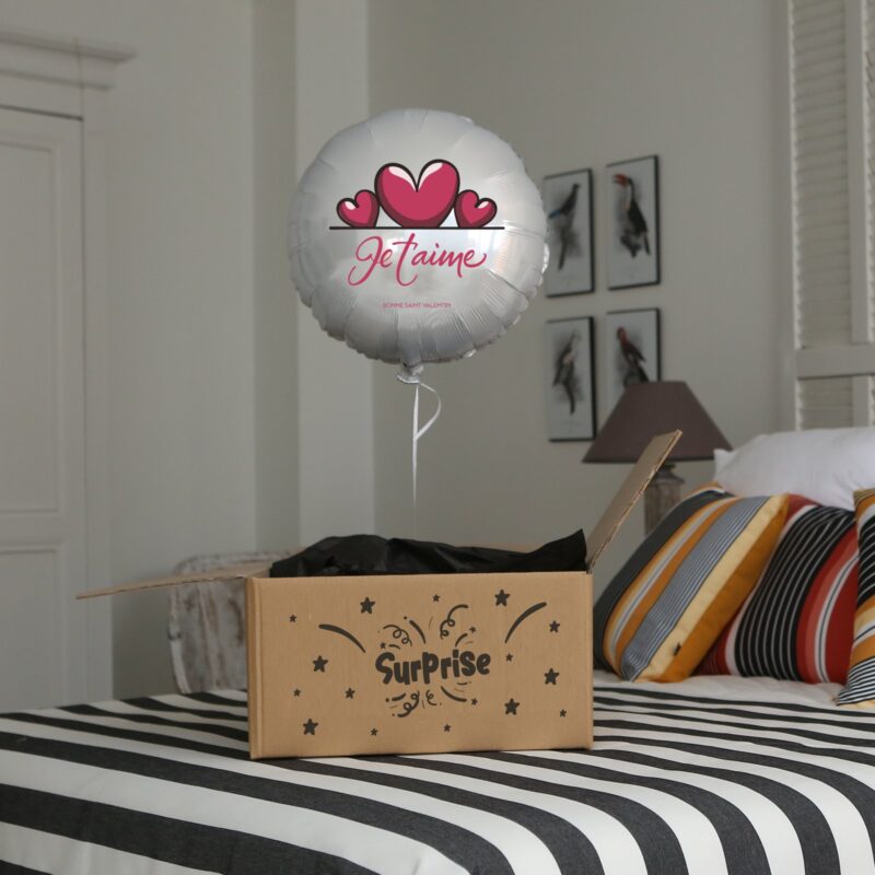 Ballon surprise amour - je t'aime avec 3 cœurs – Image 3