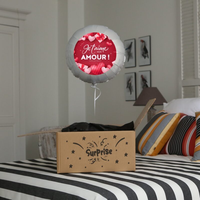 Ballon surprise amour - je t'aime mon amour thème rouge – Image 3