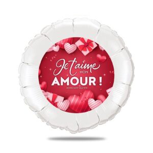 Ballon surprise amour - je t'aime mon amour thème rouge