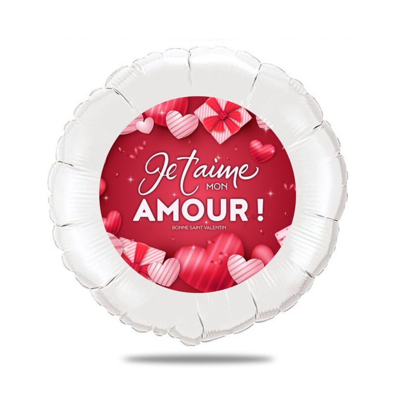 Ballon surprise amour - je t'aime mon amour thème rouge