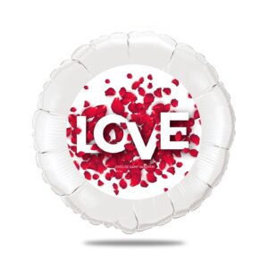 Ballon surprise amour -Love thème pétales de rose