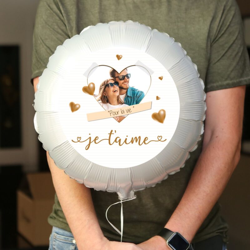 Ballon surprise amour - Saint valentin je t'aime mon amour thème caramel – Image 3