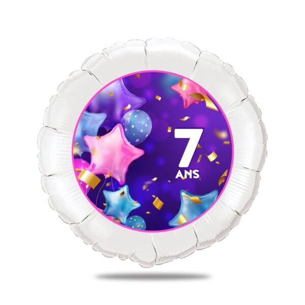 Ballon âge anniversaire violet thème ballon - Ballon aluminium 46cm