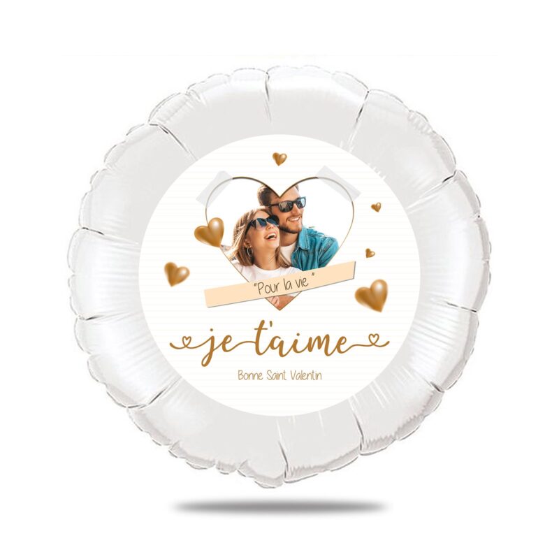 Ballon surprise amour - Saint valentin je t'aime mon amour thème caramel