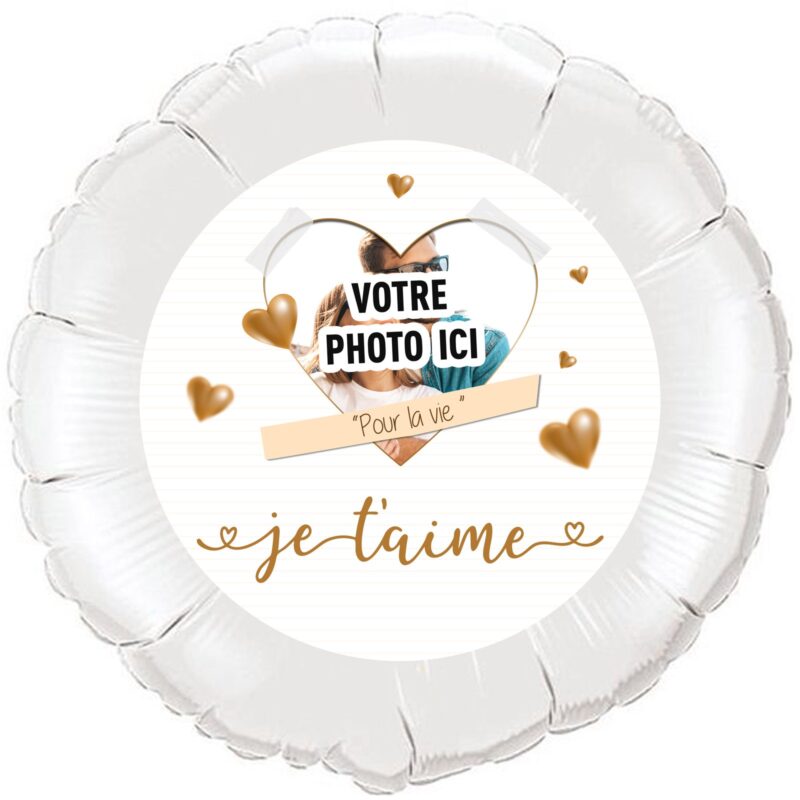 Ballon surprise amour - Saint valentin je t'aime mon amour thème caramel – Image 2