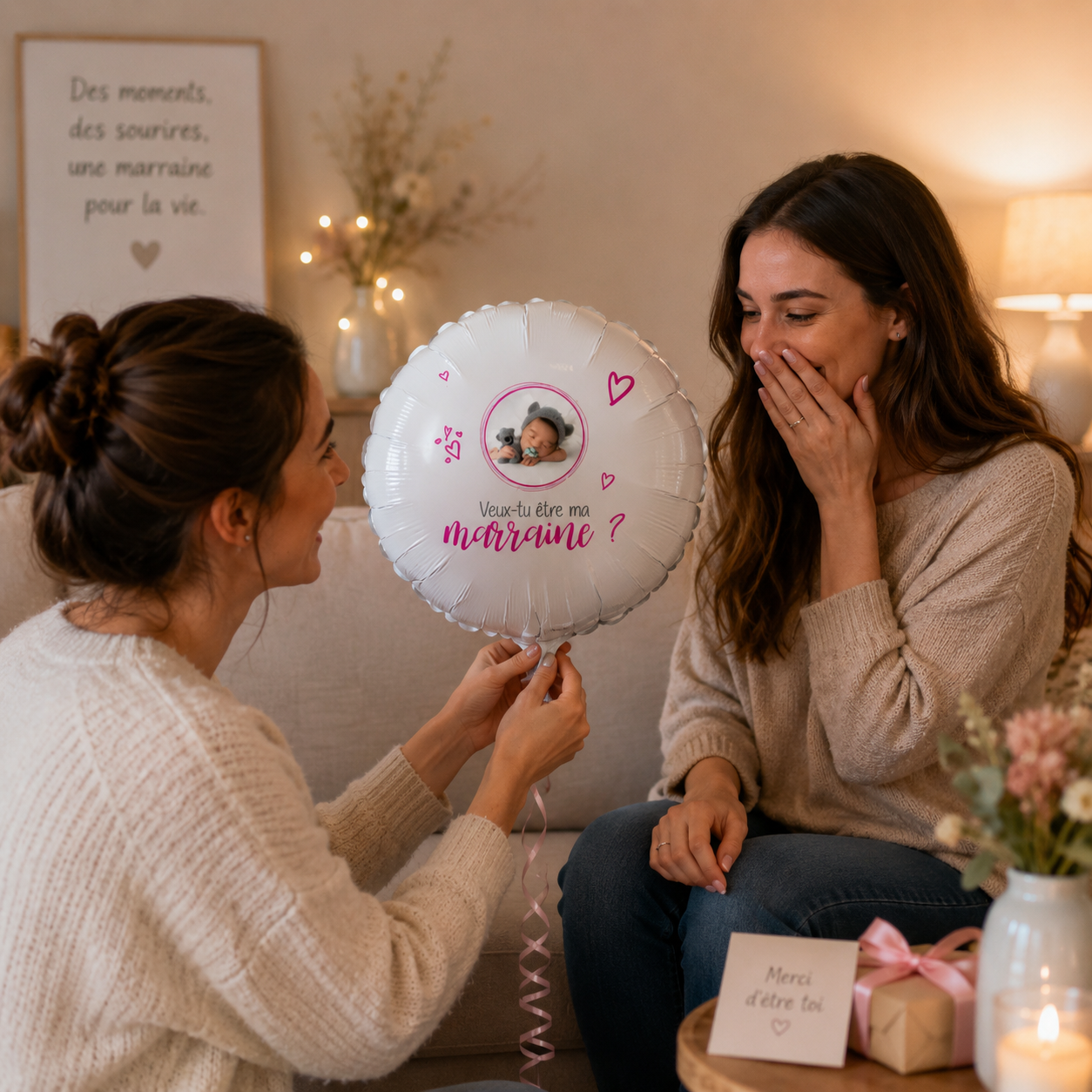 Ballon personnalisé veux tu etre ma marraine
